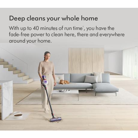Cordless Stick Vacuum Cleaner – Up to 40 Minutes Runtime, Silver