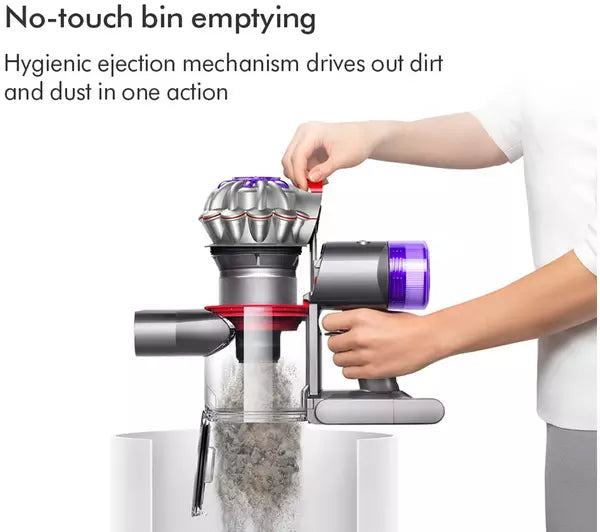 Cordless Stick Vacuum Cleaner with Anti-Tangle Brush – Silver & Yellow