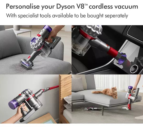 Cordless Stick Vacuum Cleaner with Anti-Tangle Brush – Silver & Yellow