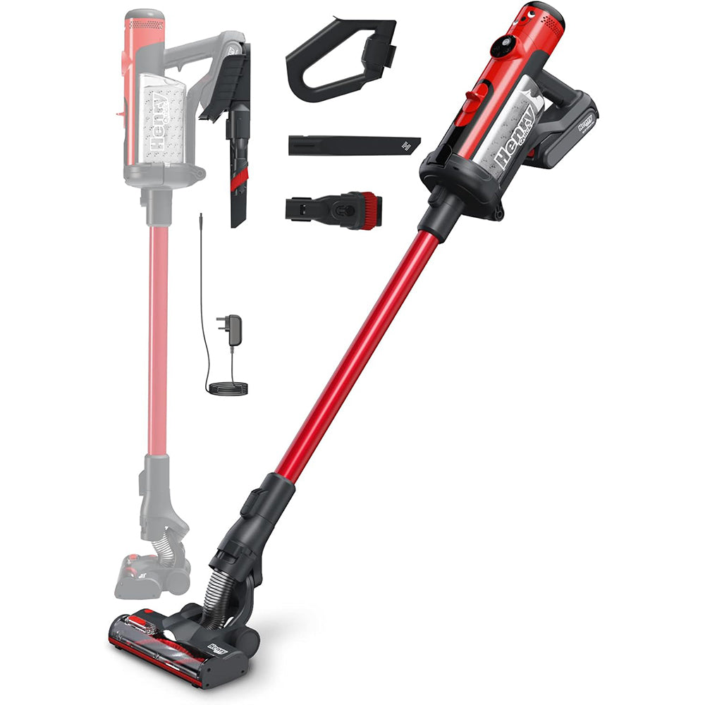 High-Performance Cordless Stick Vacuum Cleaner – Long Runtime, Red Finish
