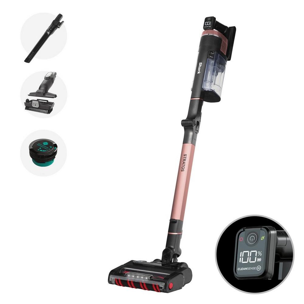 Cordless Stick Vacuum Cleaner with Anti-Tangle Brush – Charcoal Grey & Rose Gold