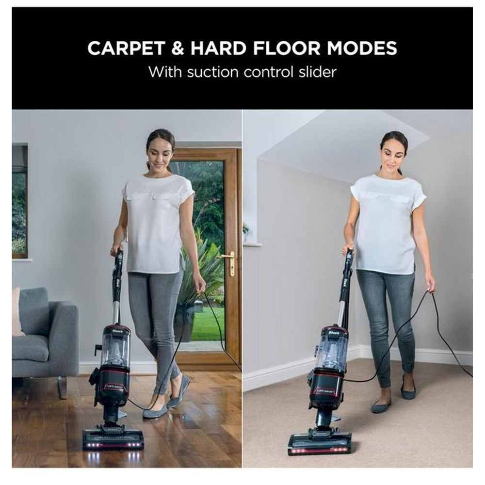 Upright Vacuum Cleaner with Detachable Handheld – Pet-Friendly, Red